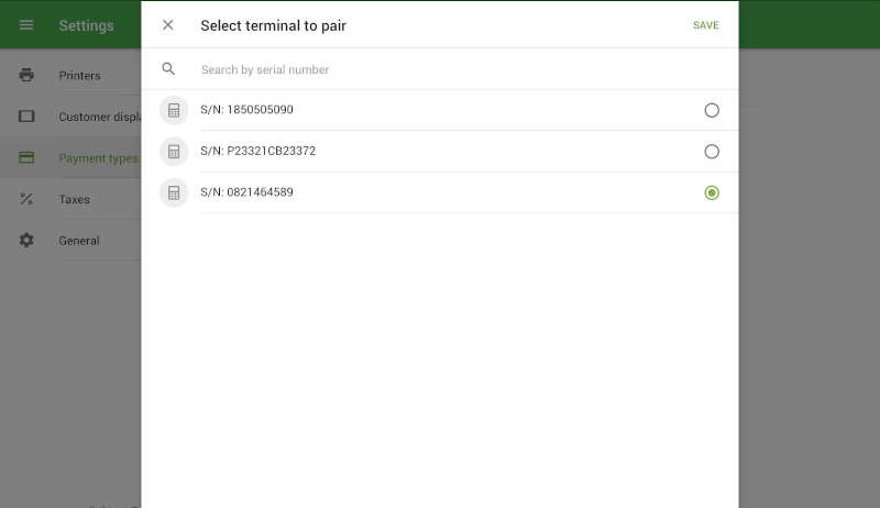 terminal list