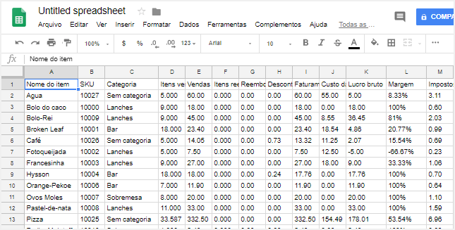Google Planilhas