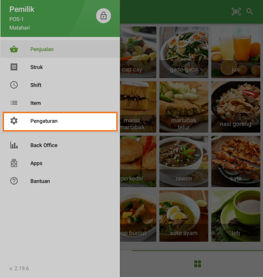 menu Pengaturan
