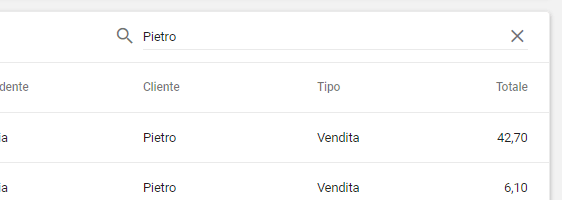 Inserisci il nome del cliente