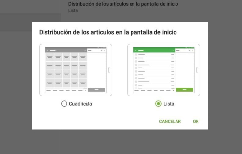 Cambios la opcion