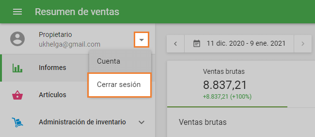 Cerrar sesión